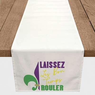 72" Laissez Les Bon Temps Rouler Mardi Gras Table Runner