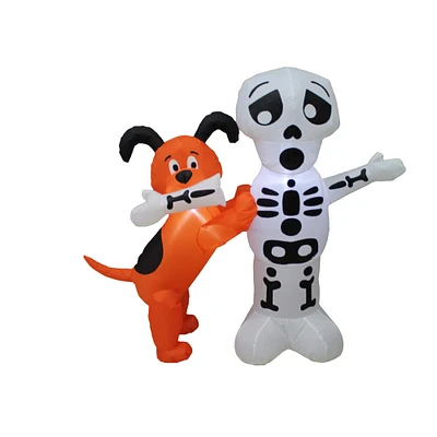 4ft. Inflatable Skeleton & Dog