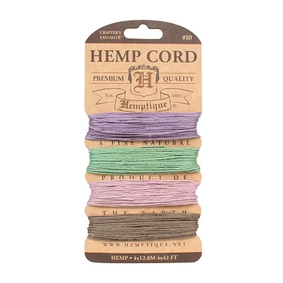 12 Packs: 4 ct. (48 total) Hemptique® 10lb. Vintage Hemp Cords