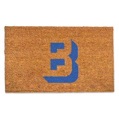 Blue Shadow Monogram Natural Coir Doormat