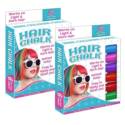 The Pencil Grip™ Hair Stix Hair Chalk, 2 Packs of 6