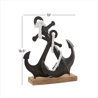 16.5" Brown Traditional Anchor Sculpture