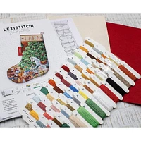 Letistitch Cozy Christmas Stocking Counted Cross Stitch Kit
