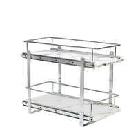 Household Essentials Glidez Marble 2-Tier Cabinet Organizer