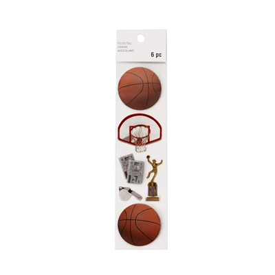 12 Pack: Basketball Stickers by Recollections
