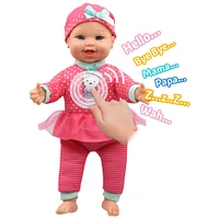 Little Darling 12" Soft Body Baby Doll With 6 Different Baby Sounds