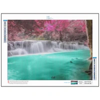 Sparkly Selections Waterfall in the Woods Diamond Painting Kit, Round Diamonds