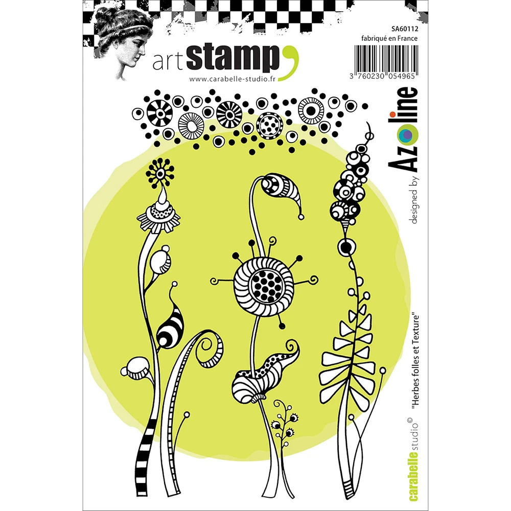 Carabelle Studio Crazy Weeds & Texture Cling Stamps