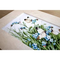 Letistitch Butterflies And Bluebird Flowers Counted Cross Stitch Kit