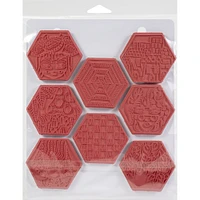 Dyan Reaveley's Dylusions A Heck of Hexies Cling Stamp Set