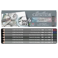 6 Pack: Cretacolor® Graphite Water-Soluble Pencil Pocket Set