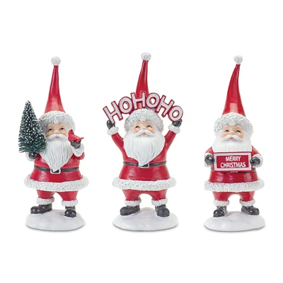 9.5" Whimsical Santa Figurine Set