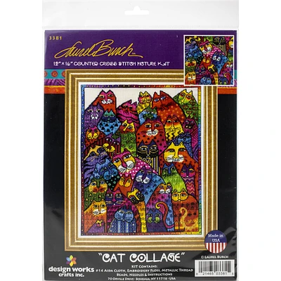 Design Works Cat Collage Counted Cross Stitch Kit