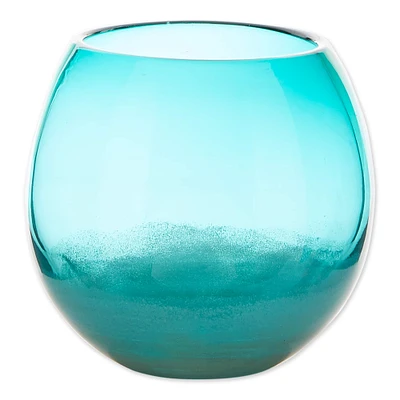 7.5" Large Aqua Fish Bowl Vase