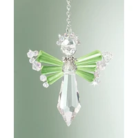 Solid Oak August/Peridot Birthstone Angel Crystal Suncatcher Ornament Kit