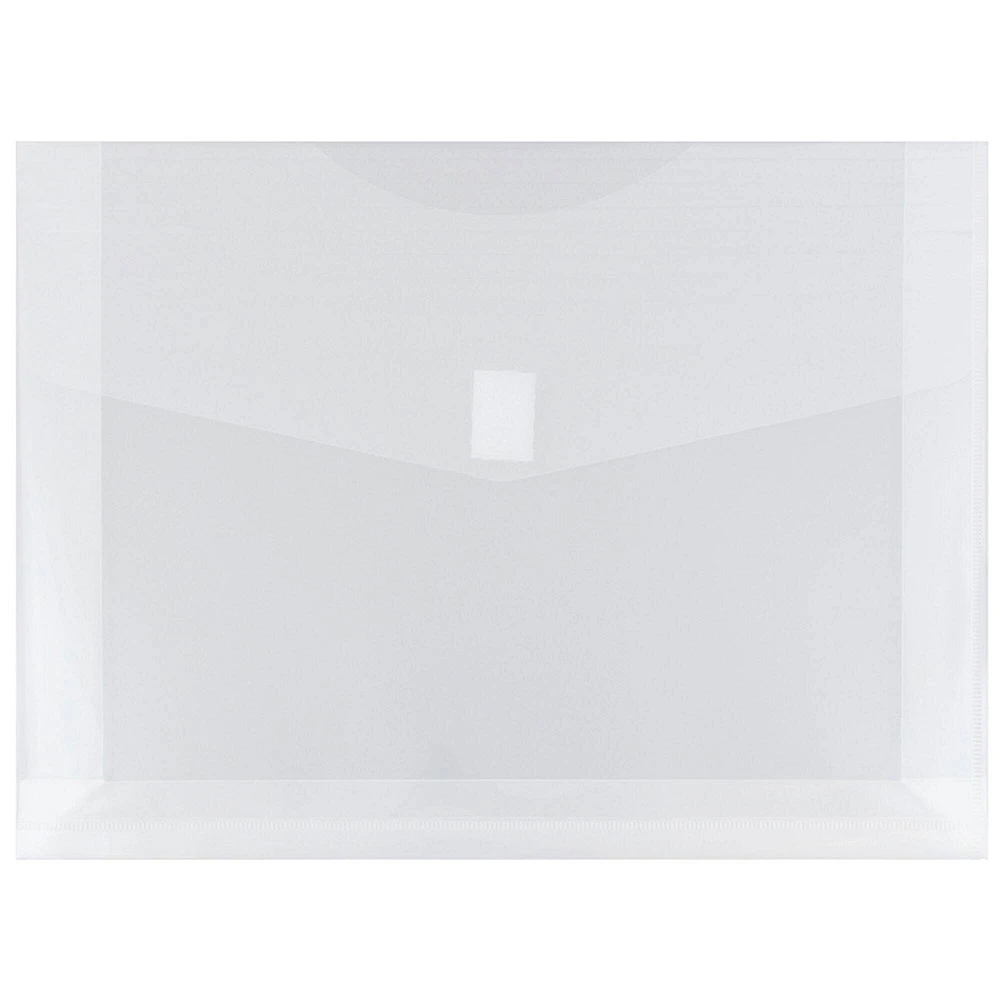 JAM Paper 9.75" x 13" Plastic Hook & Loop Closure Envelopes