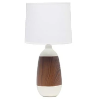 Simple Designs Ceramic Oblong Table Lamp