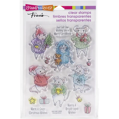 Stampendous® Perfectly Clear Felt Mice Stamps