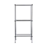 Organize It All 28" Metro Chrome 3-Tier Freestanding Shelving Tower