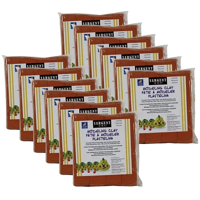 6 Packs: 12 ct. (72 total) Sargent Art® 1lb. Terra Cotta Non-Hardening Modeling Clay
