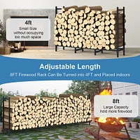 NEX™ 8ft. Metal Outdoor Firewood Rack