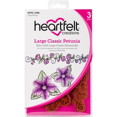 Heartfelt Creations® Large Classic Petunia Cling Stamps