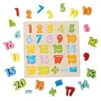 Toy Time Wooden Number Puzzle Board