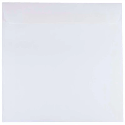 JAM Paper 8.5" x 8.5" White Square Invitation Envelopes