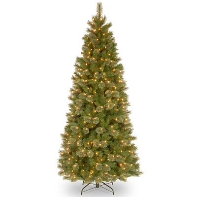 7ft. Pre-Lit Tacoma Pine Artificial Christmas Tree, Clear Lights