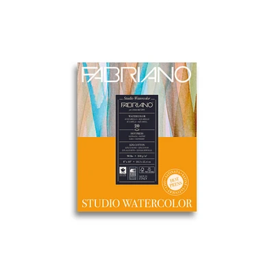4 Pack: Fabriano® Hot Press Studio Watercolor Pad, 8" x 10"