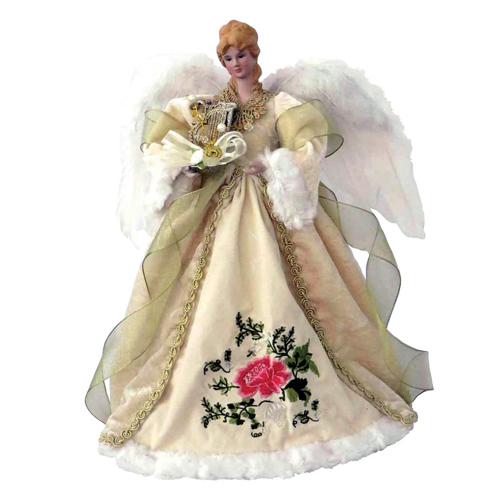 Santa's Workshop 16" Cream Victorian Angel Tree Topper