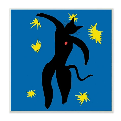Stupell Industries Matisse Cat Icarus Classic Painting Parody, 12" x 12"