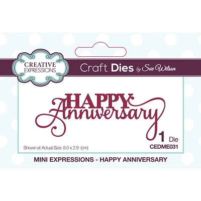 Creative Expressions by Sue Wilson Mini Expressions Happy Anniversary Die Set