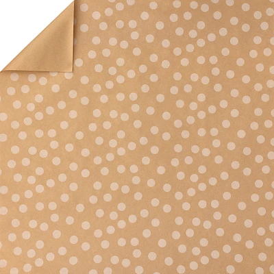 Kraft Polka Dot Gift Wrap by Celebrate It™