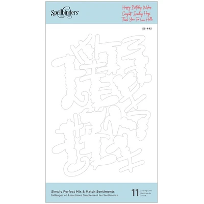 Spellbinders® Simply Perfect Mix & Match Sentiments Etched Die Set