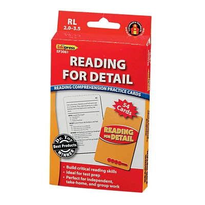 Edupress® Reading for Detail Practice Cards Level