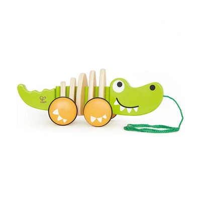 Hape Walk-A-Long Croc Wooden Toddler Pull Toy
