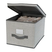 Simplify 12" Heather Gray Storage Box