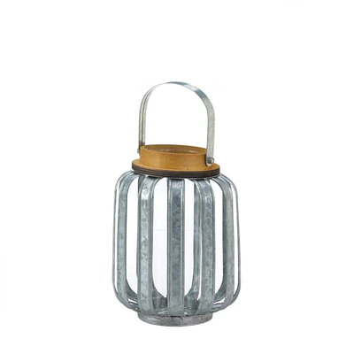 8" Small Galvanized Metal Lantern