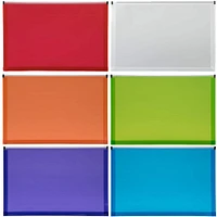 JAM Paper 9.5" x 14.5" Plastic Zip Closure Envelopes, 6ct.