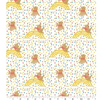 Disney Winnie the Pooh Rainbow Jump Cotton Fabric