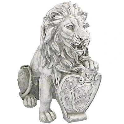 Design Toscano 17" Left Paw Up Roaring Beasts of Castello di Rocca Lion Sentinel Statue