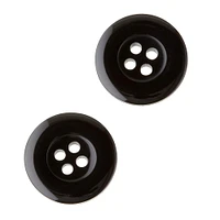 1" Black Buttons, 2ct. by Loops & Threads™