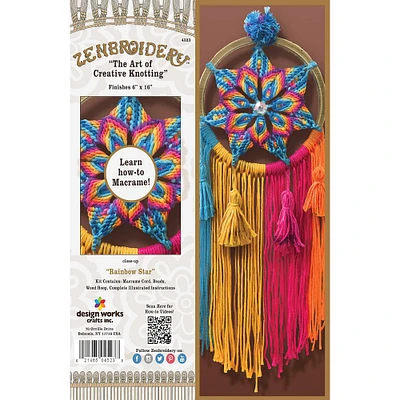 Zenbroidery™ Rainbow Star Macrame Wall Hanging Kit