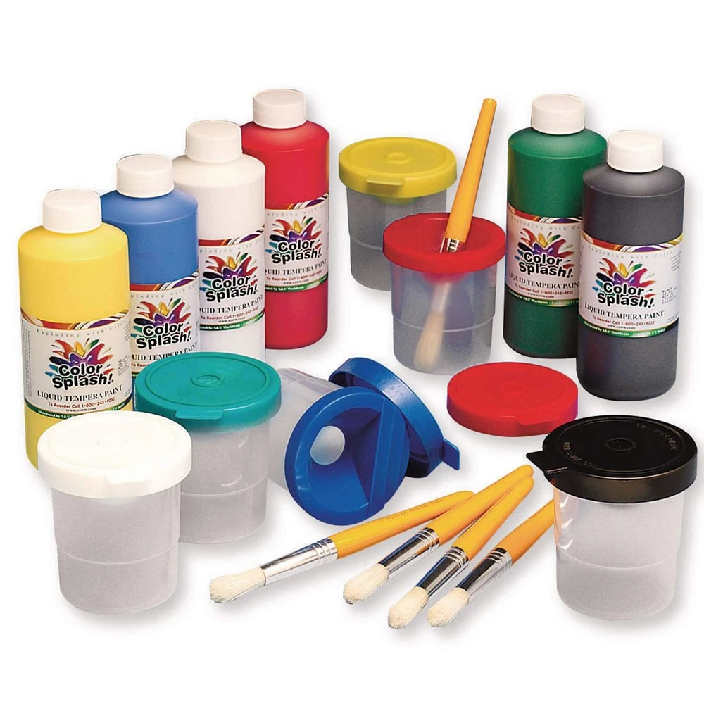 Color Splash!® Easy Pack Liquid Tempera Paint Art Set