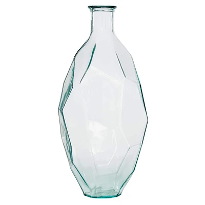 23" Clear Glass Contemporary Vase