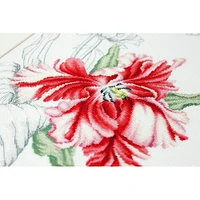 Luca-s Red Tulips Counted Cross Stitch Kit