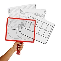 KleenSlate® Handheld Whiteboards with Clear Dry Erase Sleeves & Markers, 36 Sets