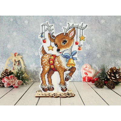 MP Studia Christmas Helper Plastic Canvas Counted Cross Stitch Kit