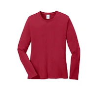 Port & Company® Core Cotton Colors Long Sleeve Ladies T-Shirt